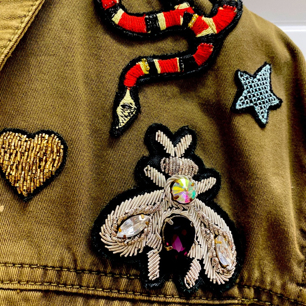 CINQ A SEPT MILITARY JACKET 💚 S - Picture 4 of 11
